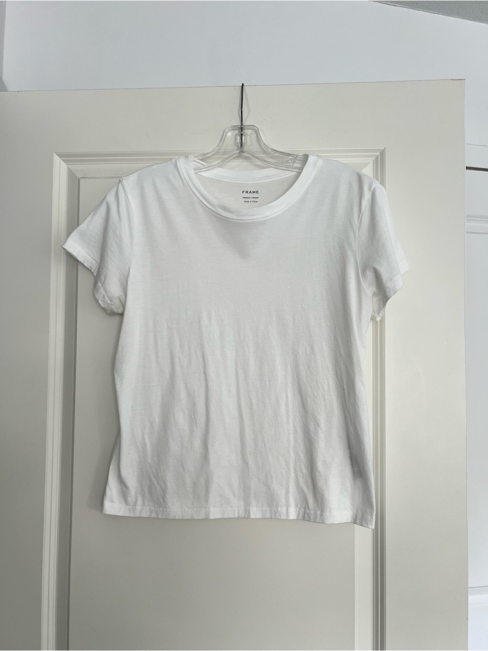 Frame Denim White Crewneck Tee